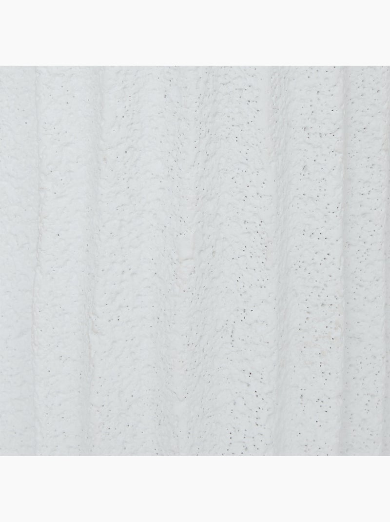 Lampe à poser en béton texturé abat-jour en tissu FERNAN Blanc - Kiabi