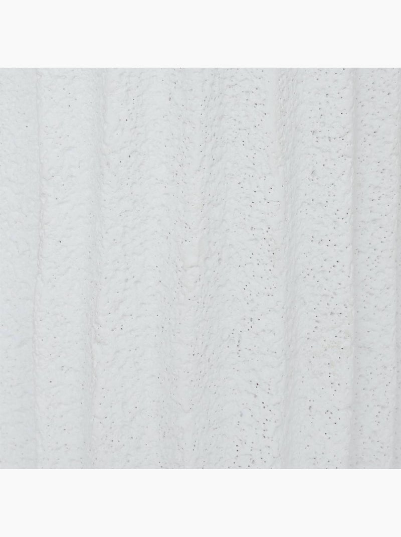 Lampe à poser en béton texturé abat-jour en tissu FERNAN Blanc - Kiabi