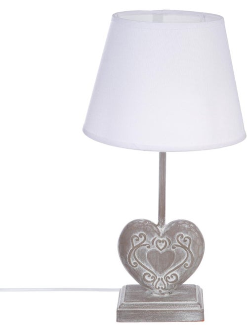 Lampe à poser en bois abat-jour en lin PRATI - Kiabi Lampe à poser en bois abat-jour en lin PRATI - Kiabi