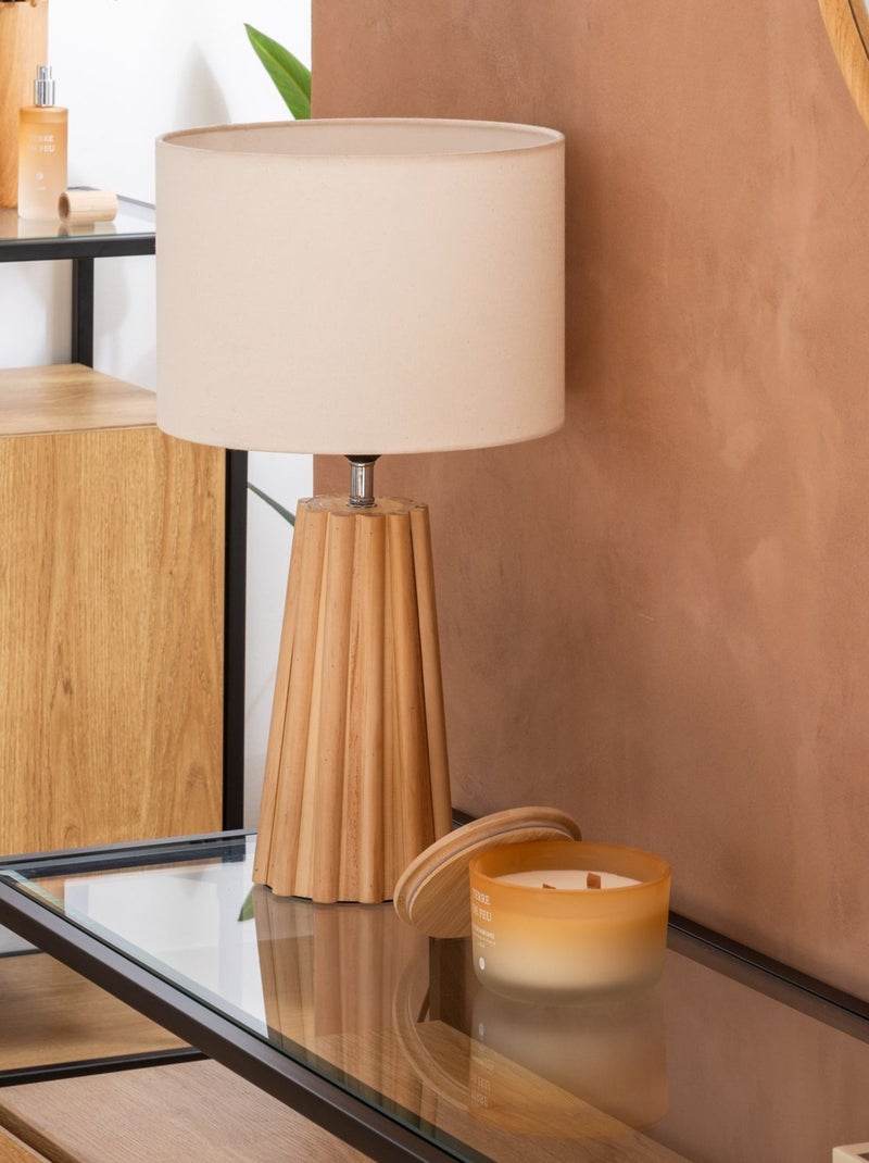 Lampe à poser en bois ADON Beige - Kiabi
