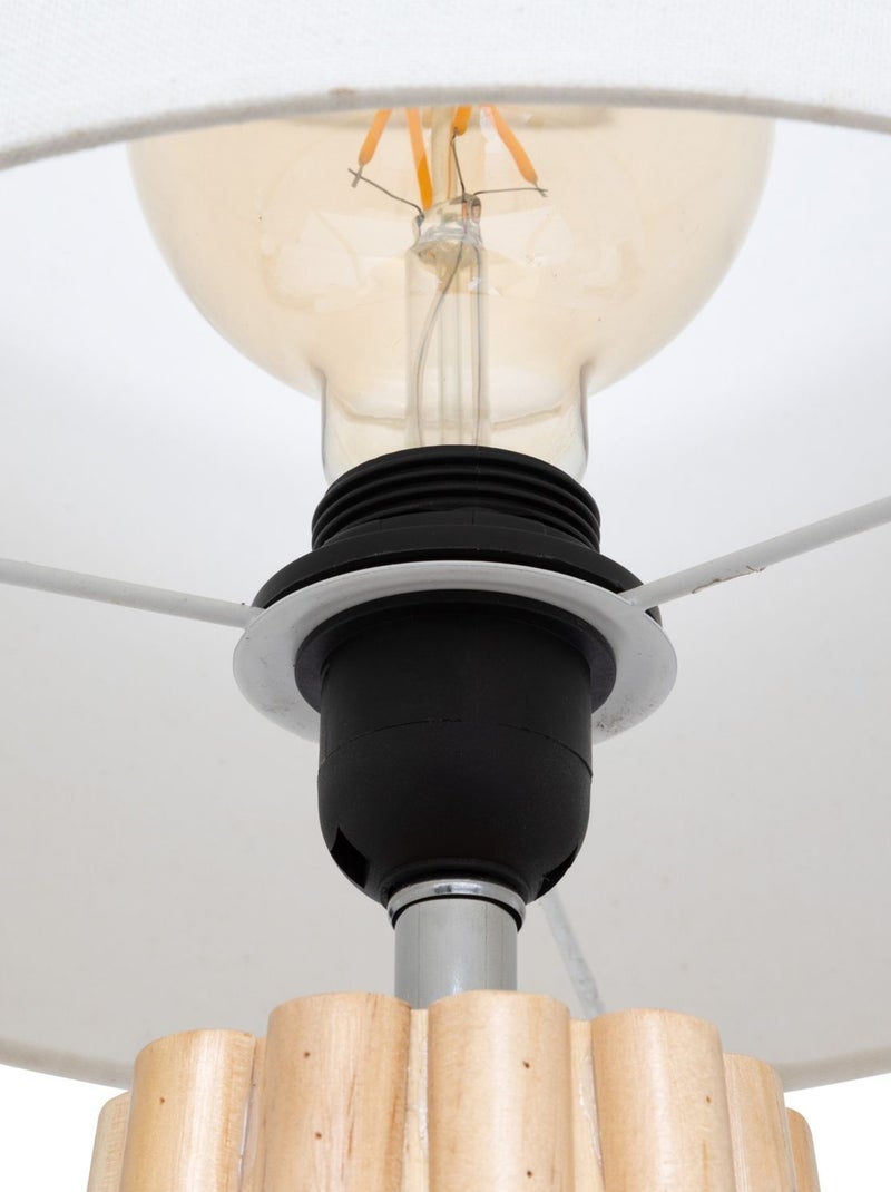 Lampe à poser en bois ADON Beige - Kiabi