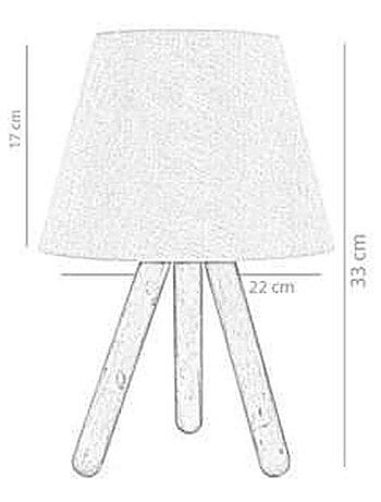 Lampe à poser en bois Ankara