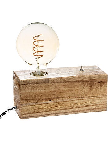 Lampe à poser en bois de paulownia TIBU