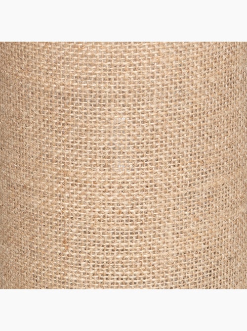 Lampe à poser en bois de pin abat-jour en lin ELVA - Kiabi
