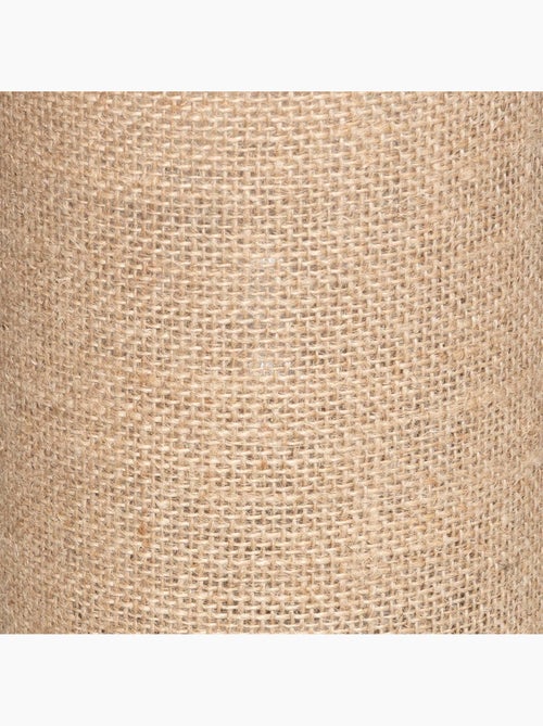 Lampe à poser en bois de pin abat-jour en lin ELVA - Kiabi