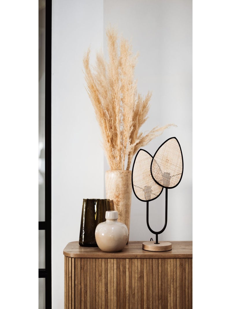 Lampe à poser en cannage et métal OLME Beige - Kiabi
