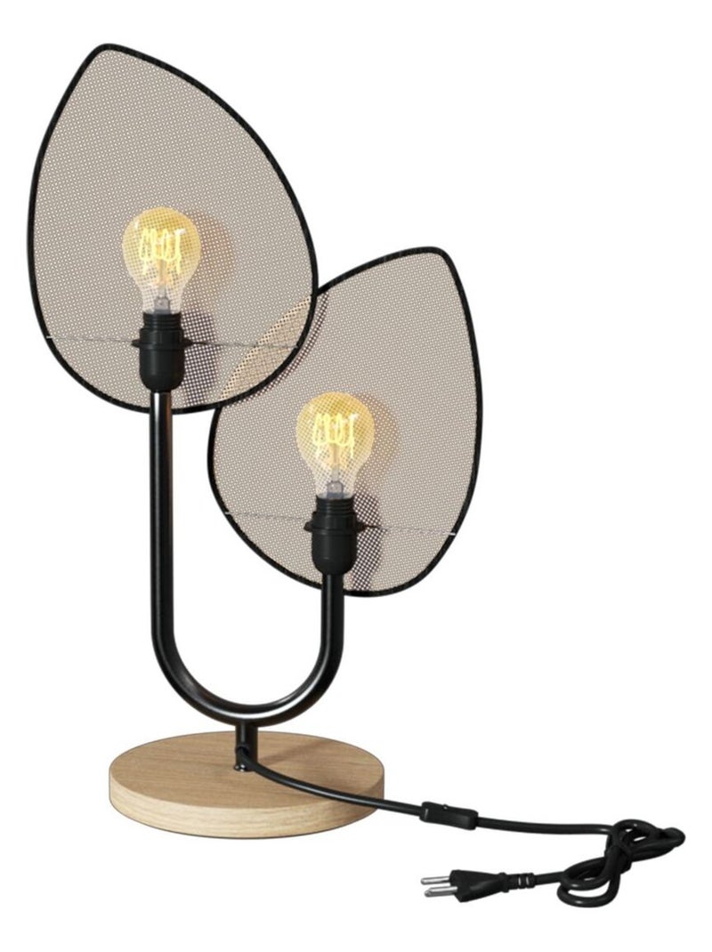 Lampe à poser en cannage et métal OLME Beige - Kiabi