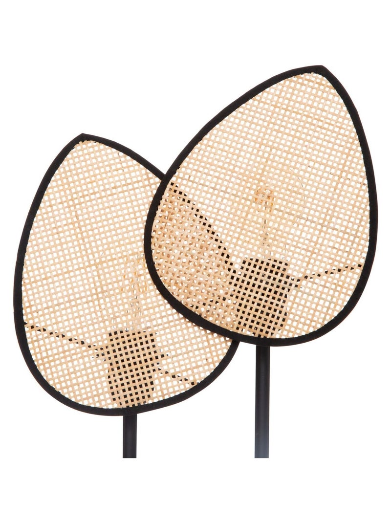 Lampe à poser en cannage et métal OLME Beige - Kiabi