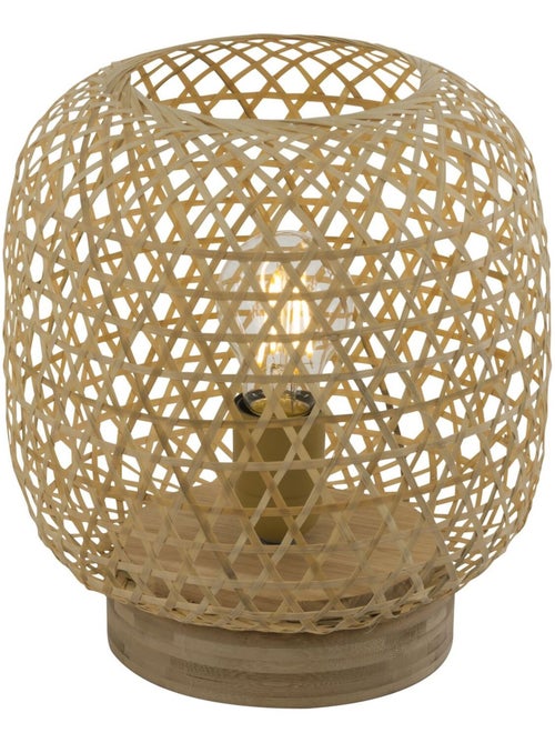 Lampe à poser en cannage style bohème MIRENA - Kiabi