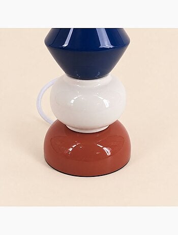 Lampe à poser en céramique et verre multicolore 41cm