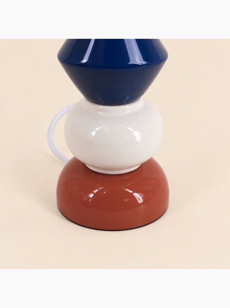 Lampe à poser en céramique et verre multicolore 41cm Terre cuite - Kiabi