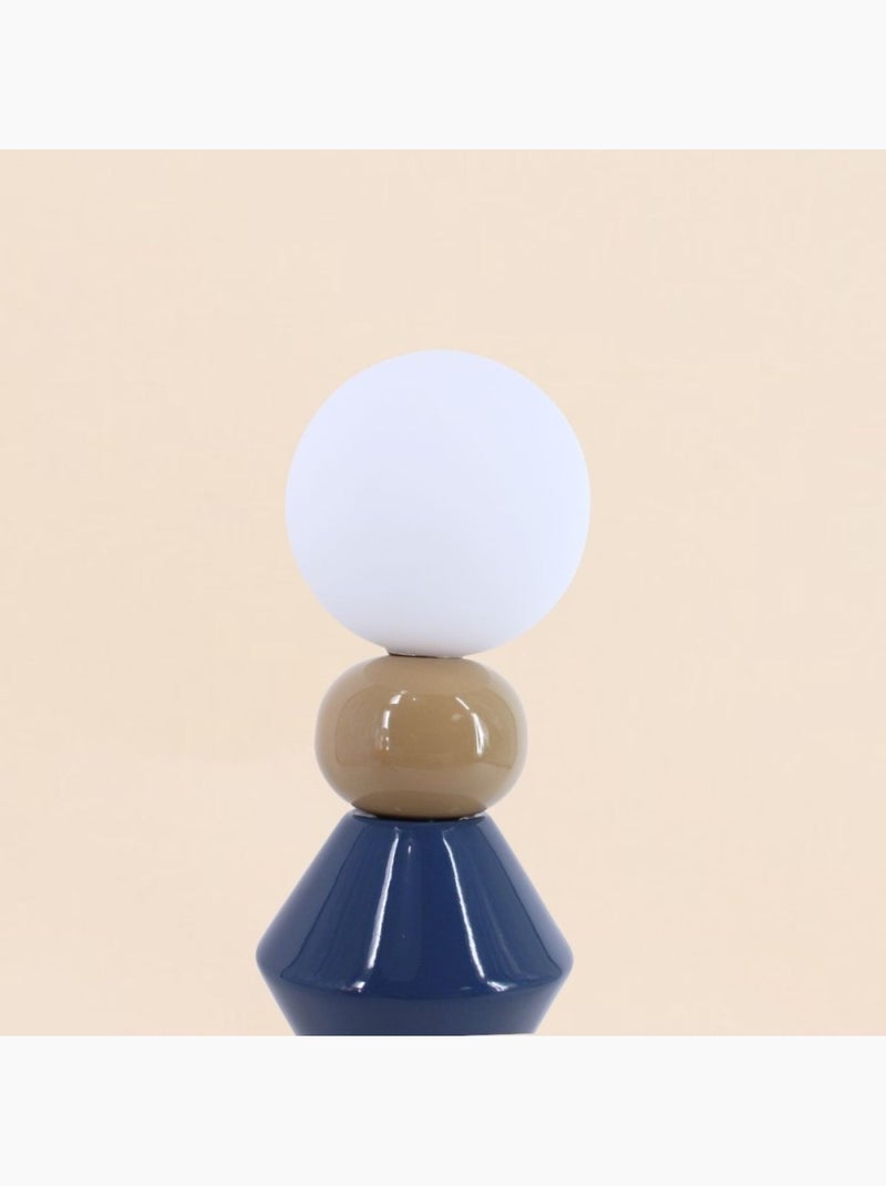 Lampe à poser en céramique et verre multicolore 41cm Terre cuite - Kiabi