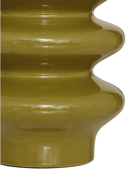 Lampe à poser en céramique torsadée abat-jour en lin VINUS - Kiabi Lampe à poser en céramique torsadée abat-jour en lin VINUS - Kiabi