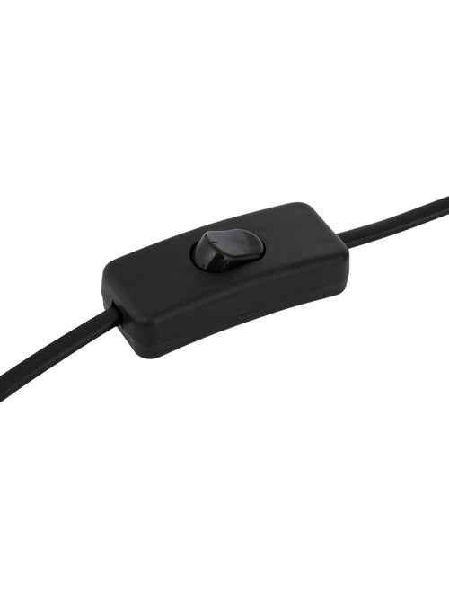 Lampe à poser en grès abat-jour en tissu ovale MONIA - Kiabi