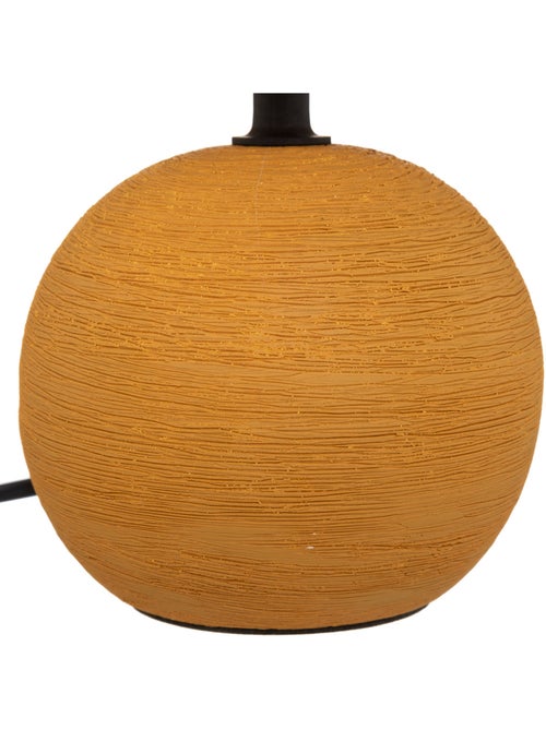 Lampe à poser en grès abat-jour en tissu TIMÉO - Kiabi