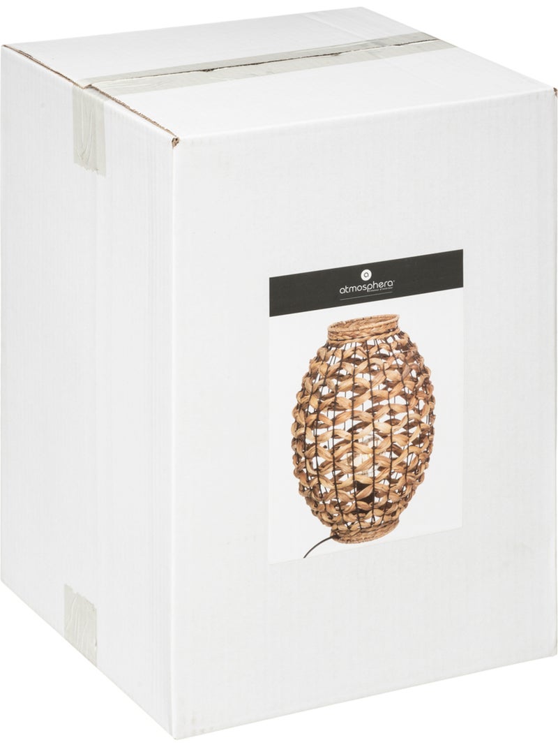 Lampe à poser en jacinthe d'eau tressée SAND Beige - Kiabi
