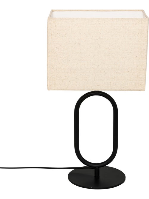Lampe à poser en métal abat-jour en lin ALEC - Kiabi