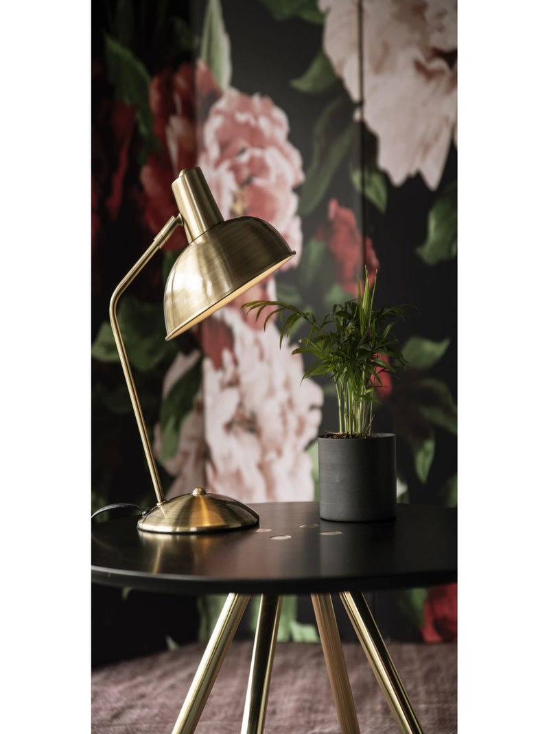 Lampe à poser en métal design vintage HOOD Doré/or - Kiabi
