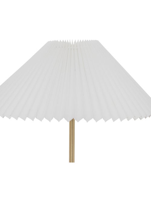 Lampe à poser en métal doré abat-jour plissé JILING - Kiabi Lampe à poser en métal doré abat-jour plissé JILING - Kiabi