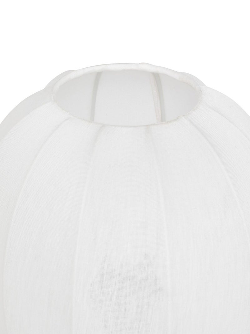 Lampe à poser en métal et coton TOBIE Blanc - Kiabi