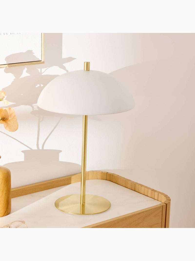 Lampe à poser en métal finition dorée DELCIA Blanc - Kiabi