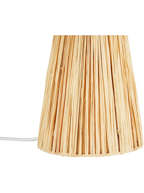 Lampe à poser en raphia tressé ORANE - Kiabi Lampe à poser en raphia tressé ORANE - Kiabi