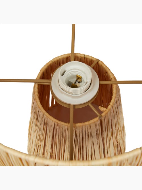 Lampe à poser en raphia tressé ORANE - Kiabi Lampe à poser en raphia tressé ORANE - Kiabi