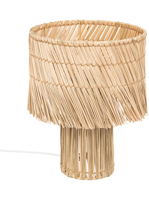 Lampe à poser en roseau tressé YONI - Kiabi