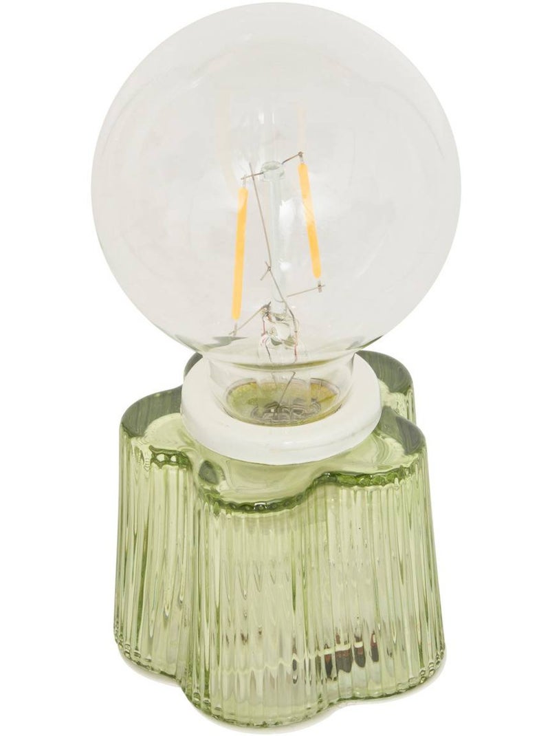 Lampe à poser en verre fleur Transparent - Kiabi