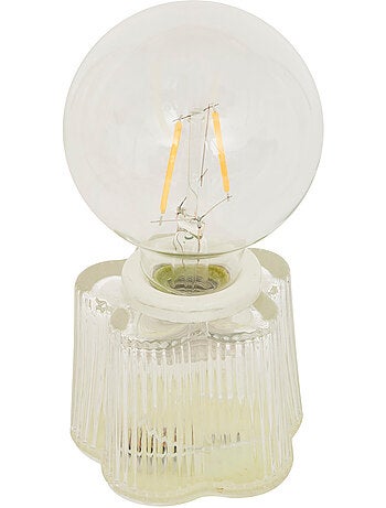 Lampe à poser en verre fleur
