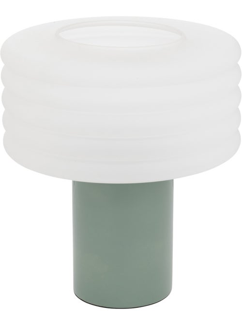 Lampe à poser en verre sablé et grès ASTI - Kiabi Lampe à poser en verre sablé et grès ASTI - Kiabi