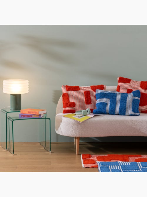 Lampe à poser en verre sablé et grès ASTI - Kiabi Lampe à poser en verre sablé et grès ASTI - Kiabi