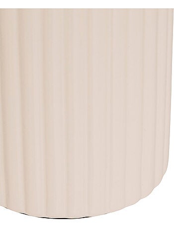 Lampe à poser forme fleur en céramique abat-jour verre PHYLAS