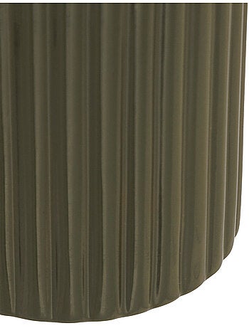 Lampe à poser forme fleur en céramique abat-jour verre PHYLAS