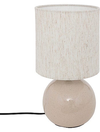 Lampe à poser grès abat-jour coton GAIA