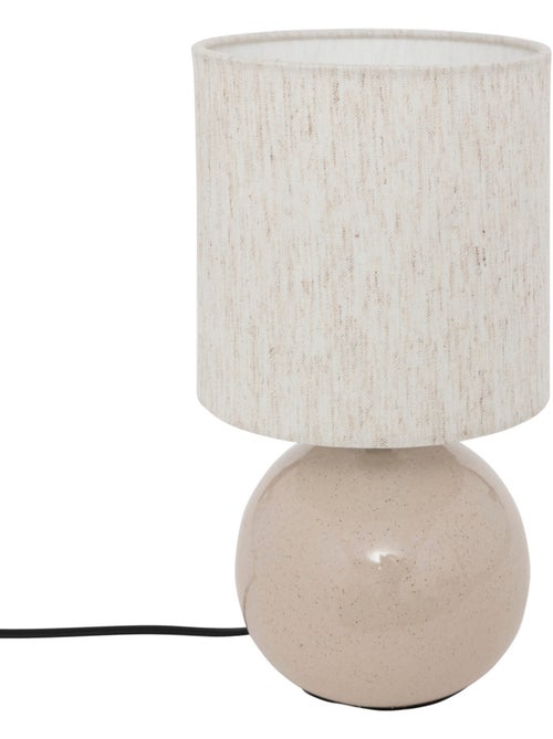 Lampe à poser grès abat-jour coton GAIA - Kiabi