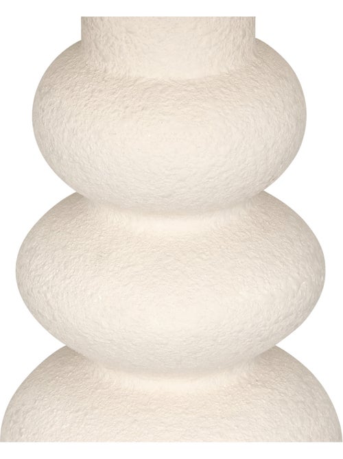 Lampe à poser grès galets abat-jour tissu ALITHA - Kiabi Lampe à poser grès galets abat-jour tissu ALITHA - Kiabi