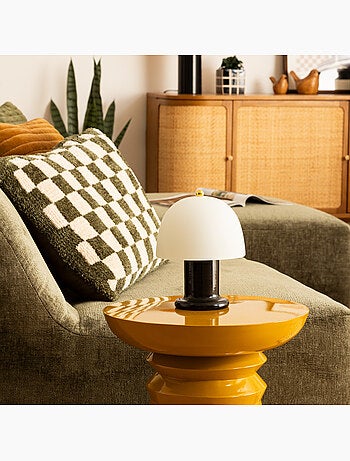 Lampe à poser LED verre sans fil à piles RICK