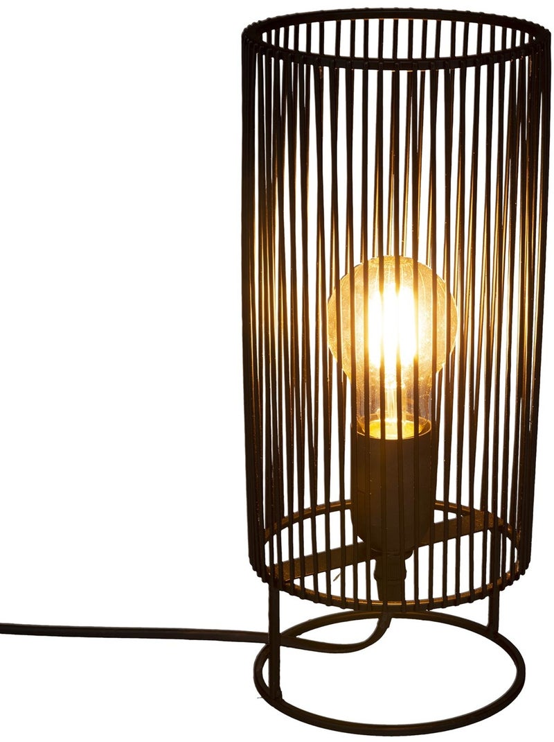 Lampe à poser métal ajouré NORA Noir - Kiabi
