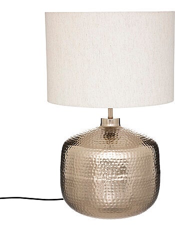 Lampe à poser métal et coton KAIS
