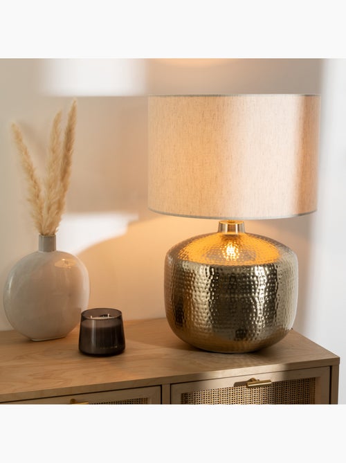 Lampe à poser métal et coton KAIS - Kiabi