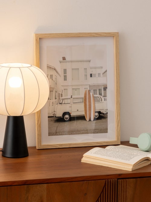 Lampe à poser métal et coton - Kiabi