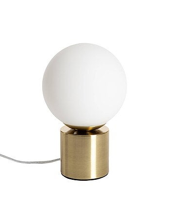 Lampe à poser métal et verre H 25cm Nino