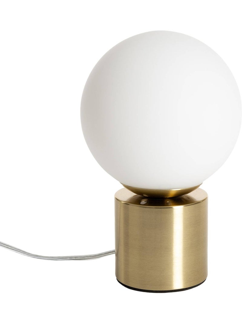 Lampe à poser métal et verre h 25cm nino Or - Kiabi