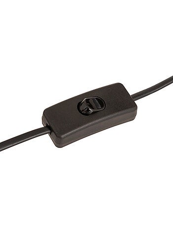 Lampe à poser métal résine léopard abat-jour tissu GEPI