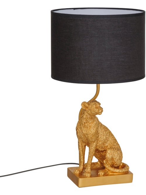 Lampe à poser métal résine léopard abat-jour tissu GEPI - Kiabi Lampe à poser métal résine léopard abat-jour tissu GEPI - Kiabi