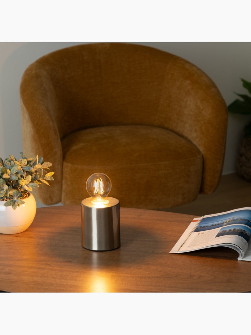 Lampe à poser métal sans abat-jour SABA Argent - Kiabi