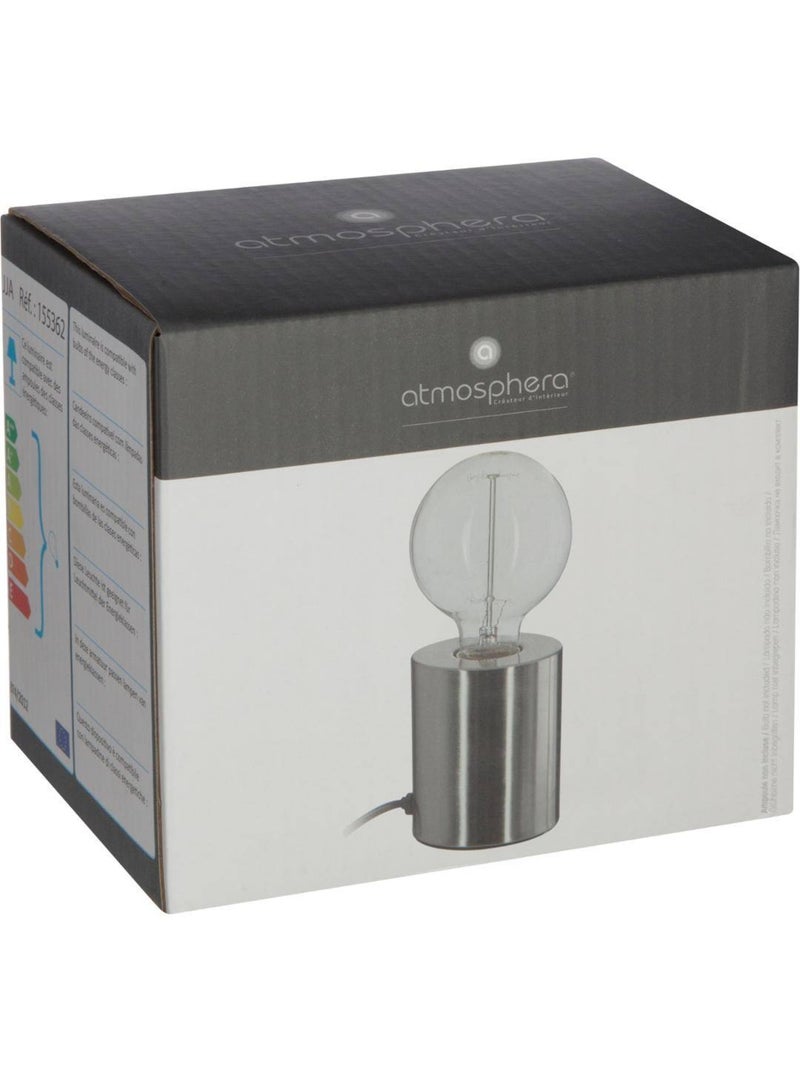 Lampe à poser métal sans abat-jour SABA Argent - Kiabi