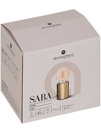 Lampe à poser métal sans abat-jour saba