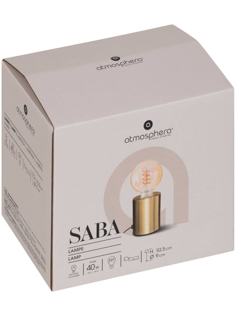 Lampe à poser métal sans abat-jour saba Doré - Kiabi